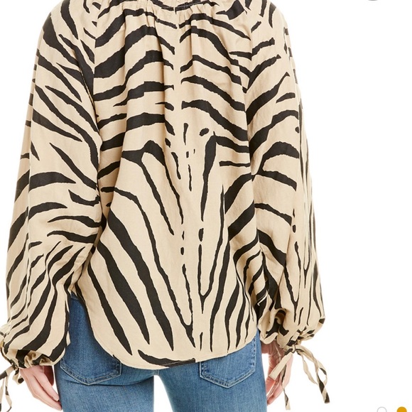 Current Elliot Long Sleeve Zebra Print Top - Picture 2 of 5